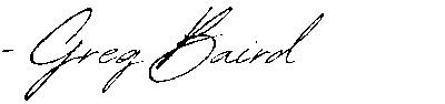Greg Baird Signature